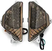 Front Turn Signal Indicator For NINJA 250 300 400 650 1000 ZX6R ZX-4R Z1000SX Motorcycle Accessories Flasher Light(Smoke)