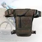 Riding Motorcycle Hip Belt Canvas Drop Leg Bag Thigh Pouch Fanny Pack Waist
