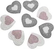 Beatifufu 8Pcs Heart Shaped Rhinestone Decorative Patches for Clothing and Bags Multi Function Applique for DIY Crafts Easy to Apply and Durable for Personalizing Fashion