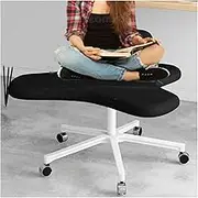 Desk Kneeling Chairs Ergonomic Kneeling Office Chair with Knee Support Black, Cross Legged Chair for Desks and Human Bodies of Different Heights, Crisscross Chair with Wheels Faux Leather