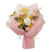 Crochet Flower Bouquet Tulips Artificial Flowers Shelf Decor Already Made