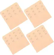 [WOFASHPURET] 4pcs Bra Hook Extender Straps Bra Band Extenders 3 Rows 4 Hooks Elastic Bra Accessories for Extra Length Support