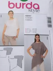 Burda Sewing Pattern 7340 Ladies Misses Semi Fitted Shirt Size 10-22 UC