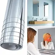 Self-Adhesive Mirror Wall Sticker Reflective DIY PET Non Glass Mirror Tiles Mirror Stickers Crystal Home Wall Decor