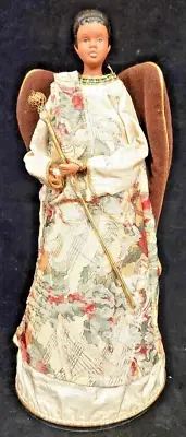 12" Black Angel Christmas Tree Topper -- New