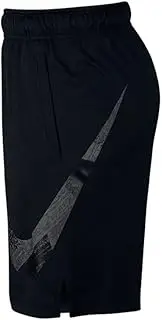 [Nike] Boy`s Dry Printed Shorts (Black (850457-010) / White/Black, Small)
