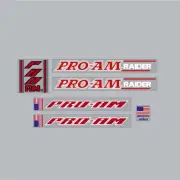 Panda - Pro-AM RAIDER - Black, Red & White on clear Decal set - old school bmx