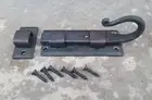 Rustic Iron Flat Sliding Lock Cabinet Door Cupboard Dead Bolt Latch Barn Barrel