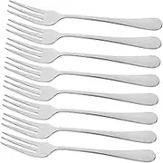 HAWILLOSCH Metal Fruit Forks 12 Piece Stainless Steel Fork Set for Desserts Appetizers and Salad Serving