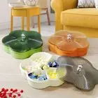 5-Compartment Dried Fruit Plate Plastic Appetizer Serving Platter Kitchen