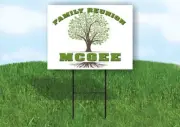 MCGEE FAMILY REUNION GR TREE 18 in x24 in Yard Sign Road Sign with Stand