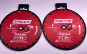 Lot of 2 Diablo 7-1/4" x 24 Teeth Tracking Point Framing Circular Saw Blade