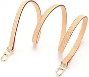 [Umiup] Vachetta Leather Strap Replacement Shoulder Bag Strap for Pochette Little Pouch Speedy Nano Noe, Handbag Decoration Chain with Gift Box (Width: 1.1 cm & Length: 60 cm), beige, Breite:1cm &