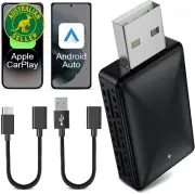 2 in 1 Carplay Adapter, Android Auto Wireless Dongle - Plug & Play Bluetooth Car
