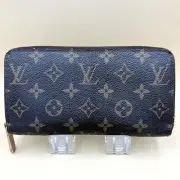 Louis Vuitton Brown PVC Round Zipper Wallet For Women 7.68 Inch