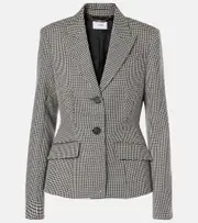 [Erdem] Erdem Tailored houndstooth wool blazer AU 12 multicoloured
