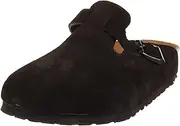 [Birkenstock] Unisex Boston Soft Footbed Black Suede 39 M EU