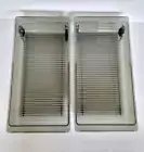2 Kuhn Rikon Gray Rolling Fridge Drawers Cupboard Drawers Organization Tray New