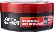 L'Oréal Men Expert Hair styling paste for men, for strikingly creative styles with up to 24 hours extremely strong hold, Extreme Fix Indestructable Ultra Strong Paste, 1 x 75 ml