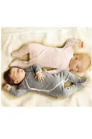 BNWT Bonds Baby Coverall Suit 100% Cotton Gift Present Tag inc- 0 Pink & Grey