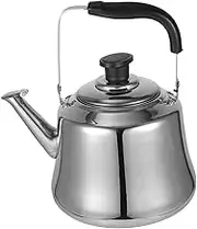 Mobestech 1pc Whistling Teakettle Large Capacity Stainless Steel Kettle for Induction Cookers Gas Stoves Design with Automatic Whistle for Safe Boiling Easy to Clean