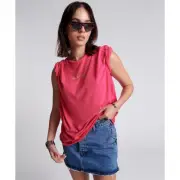 ONE TEASPOON Pink Glo One Teaspoon Logo Organic Unisex Tee Shirt NWT Size XS