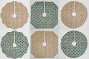 Beach Seaside Christmas Tree Skirt (2 Patterns Available) (3 Shapes Available)