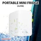 Mini Refrigerator Drinks Cooler Bar Freezer Hot/Cold Portable Fridge – 8L/WHITE