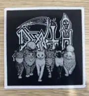Death KITTENS Licensed Woven Patch Sew On Death Thrash Metal White SOLD OUT