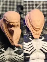 Unpainted 1/12 Game Venom Head Sculpt Fit 6'' Action Figure