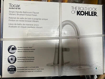 Kohler Tocar Single Hole Single Handle Sink Faucet Brushed Nickel K-R21803-4D-BN