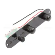 Black 3 Way Loaded Pre-wired Switch Control Plate for Tele Style Guitar