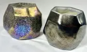Dynasty Gallery 28301 Sv-Cl Glisten + Glass Candle Geometrix Supernova-5” Width