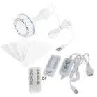 USB Powered Remote Control Camping Fan 4-Speed 12-Hour Timer Ceiling Fan for Bed