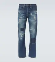 [Junya Watanabe] Junya Watanabe Distressed straight jeans UK 34 blue