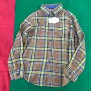 new WONDER NATION BOYS WOVEN Plaid button down Shirt Size 6-7.