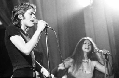 Robert Palmer and Elkie Brooks performing on stage with Vinegar Jo- Old Photo