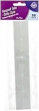 50 Plastic Hang Tab with Adhesive Hook Hole Style Hang Sell Stock Shop Retail