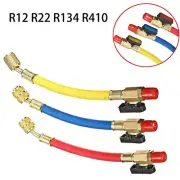 3 Pcs Car A/C Charging Hose High Pressure R134A R410A R22 R12 Manifold Gauge Set