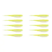 2x 5PK 5In Rapala Crush City The Jerk Soft Plastic Minnow Lures - Neon Pearl