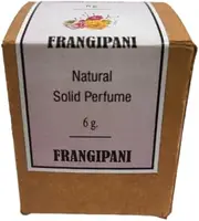 Natural Frangipani Solid Perfume in Wooden Jar, For Men & Women - 6gm