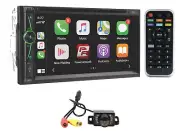 Power Acoustik CPAA-70D 2-Din 7" DVD/Carplay/Android/Bluetooth Receiver+Camera