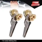 1/4" Brass Lock On Tire Inflator Locking Air Chuck Air Hose Attachment Two