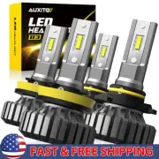 AUXITO 9005+H11 High Power Mini LED Headlight Bulb 6500K White Fanless Kit 100W