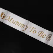 White Mummy To Be Baby Shower Sash Mum pregnant Boy Girl Sister Mummy Party Sashes Shoulder Strap