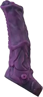 Nothosaur「IRONN-025」Mechanical Horse Penis Sleeve, Reusable Silicone Penis Extender Enlarger Sheath, Men's Erection Enhancer, Couple Pleasure Sex Toys, Steampunk Violet, M