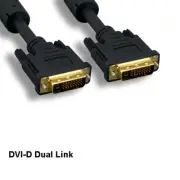 3ft 1M DVI-D 24+1 Video Cable Digital Dual Link Gold Plated Connector TV PC CRT
