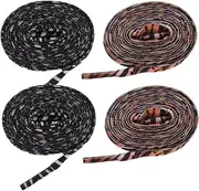 [SAFIGLE] 2 Pairs Bold Animal Print Flat Elastic Shoelaces of Durable Zebra Tiger Pattern Laces for Sneakers Boots Unique Footwear Upgrade