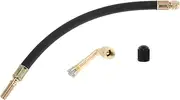 X AUTOHAUX 1set 90 Degree Copper Tire Valve Extension with Flexible Plastic 250mm Tyre Valve Stem Extender for Car Motorcycle RV Truck Bike