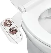 Luxe Bidet NEO 120 Plus – Next-Generation Bidet Toilet Seat Attachment with Innovative EZ-Lift Hinges and 360° Self-Cleaning Mode (Rose Gold)